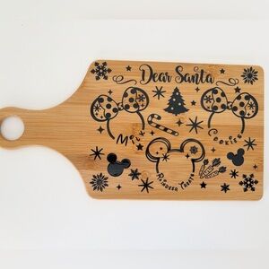 Disney Christmas Dear Santa Decorative Cutting Board
